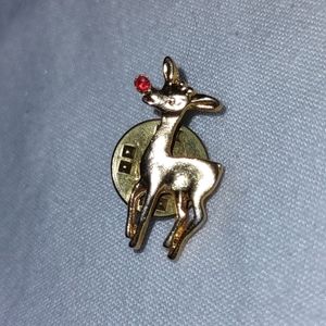 Harriet Carter Rudolph Tac Pin Christmas Holiday Festive Gift Vintage Retro